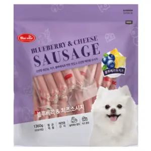 바우와우 강아지 간식 소시지 블루베리 치즈 80개입
