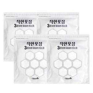 에파타 착한포장 3겹 원형 물걸레 청소포 165 22매 X4