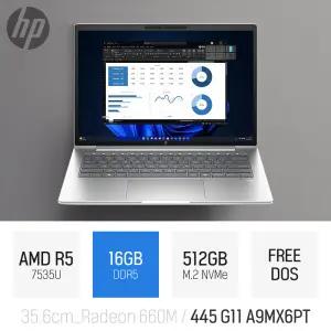 ⓒ HP 프로북 445 G11 A9MX6PT R5-7535U 16GB 512GB / 가성비 사무 인강 14인치 PD충전 노트북