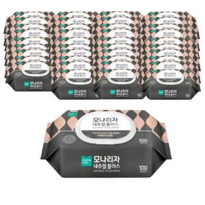 모나리자 내추럴 플러스 물티슈 캡형 100매 x 40팩