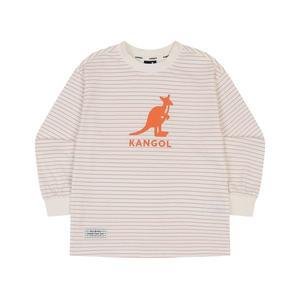 [캉골키즈](강남점)로고 그래픽 롱 슬리브 스트라이프 티셔츠 RC 0209 아이보리
