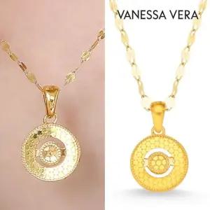 바네사베라 24K 순금 GH 글로우 써클 무빙 라운드 목걸이 S
