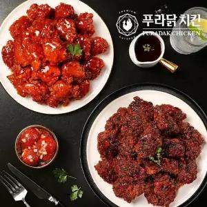 [푸라닭] 순살강정 2종 500g 1+1팩(블랙알리오/달콤)