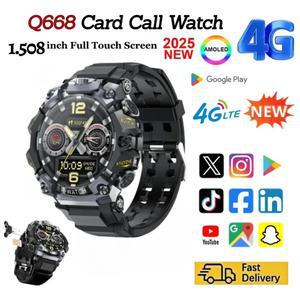 워치 5G 풀 네트콤 스마트워치 1 5인치 AMOLED HD 스크린 내장 4G/5G 심 카드 GPS WIFI IP68 방수 수영 스마트워치