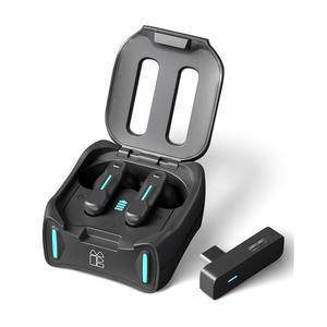 마이크 무선이 탑재된 미들 래빗 SW4 프로 VR 게이밍 이어버드, 2.4G 동글 + 블루투스 듀얼 모드, 20ms 저지연, 메타 퀘스트 3/3s/2, PS5, 플레이스테이션, PC와 호환 가능