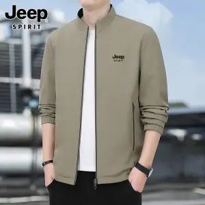 JEEP SPIRIT 가을 겨울 남성용 지퍼 슬림 캐주얼 재킷