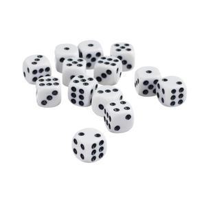 50pcs 화이트 6 양면  주사위 세트 RPG &  역할 놀이 게임 오지 12mm
