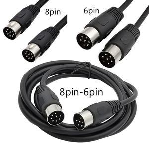 MIDI 8Pin DIN Male-DIN Male 오디오 데이터 신호 어댑터 커넥터 케이블 3 5m 연장 코드 니켈 도금