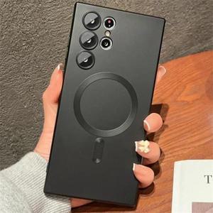 삼성 갤럭시 S25 S24 S23 S22 S21 울트라 플러스용 메탈 케이스 마그네틱 맥세이프 폰 S20 FE 커버