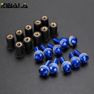 5MM 10PCS 윈드 스크린 페어링 볼트 키트 YAMAHA NMAX 125 150 155  - 나사 고무 너트