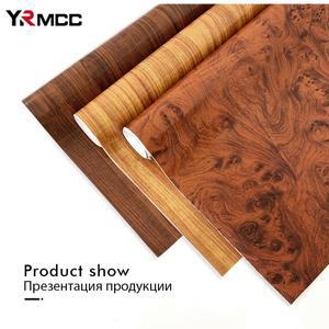 자동차 우드 그레인 비닐 필름 PVC 스티커 데칼 랩 패널 콘솔 모터 용 자체 접착 방수 DIY 스타일링 장식