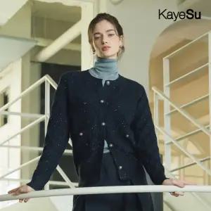[케이수] 25FW 트위드 울 블렌디드 스팽글 니트 재킷 2종