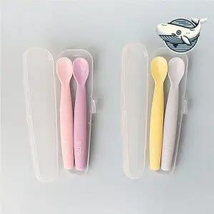 [골드스마일]부드러운 실리콘 유아숟가락 아기 수저 케이스 유아수저