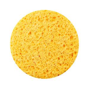 해면스펀지/노랑/원형/도톰한두께/세안스펀지