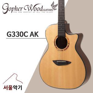 고퍼우드 G330C AK 탑솔리드 어쿠스틱 통기타 GA바디 컷어웨이