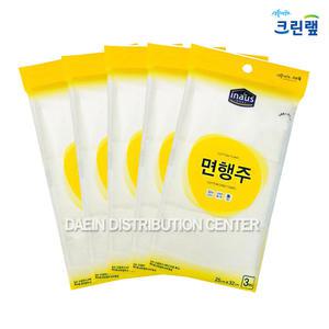 크린랩 이나우스 면행주 (3매입) 5개/빨아쓰는/크린/면/극세사/소프트/칼라/헹주/청소