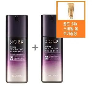 [토니모리](의정부점)(정품2개)바이오 이엑스 옴므 올인원 플루이드+사은품/골드 24k 스네일 폼 클렌저 ...