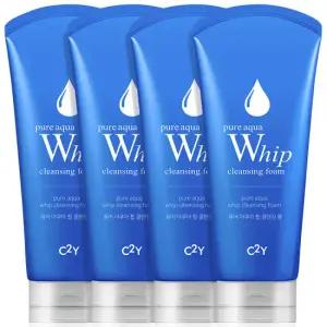 C2Y 아쿠아휩/화산송이/그린티 클렌징폼 120ml 4개 묶음 세트