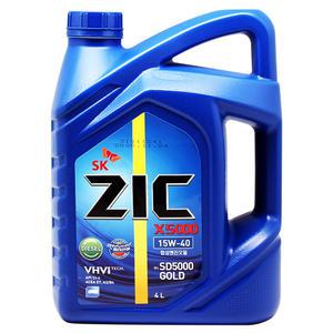 SK 디젤자동차엔진오일 합성유 ZIC X5000 15W/40 4L