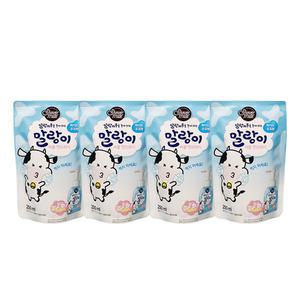 샤워메이트 말랑카우 말랑이 버블 핸드워시 화이트우유향 리필 250ml x4개