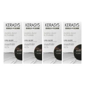케라시스 단백질 크림 염색제, 다크브라운, 120g, 4개