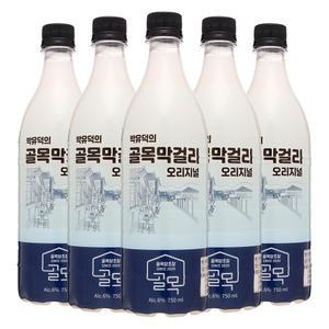 골목양조 박유덕의 골목막걸리오리지널 6도 750ml x5병