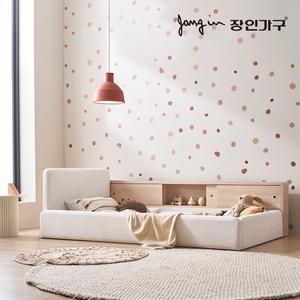 [장인가구] 하랑 E0 패브릭 슬림헤드 저상형 패밀리침대 기본형 SS 프레임