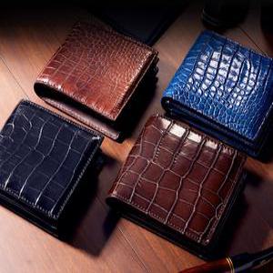핸드메이드 선물용 수작업 명품 악어가죽 남성 반지갑