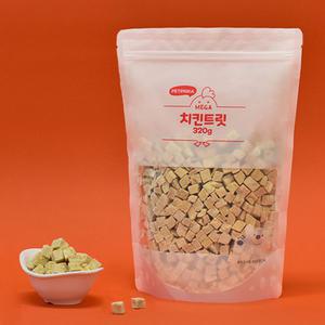 펫프리카  메가 국내산 대용량 치킨 트릿 320g  강아지 고양이 동결건조 간식