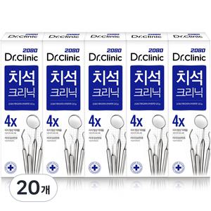 2080 치약 닥터크리닉 1450 고불소 치석치약 140g × 20개