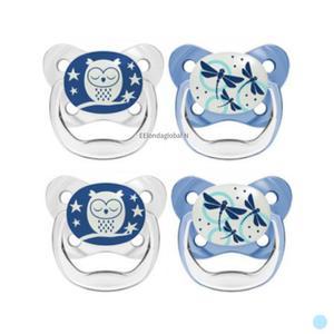닥터브라운 야광 노리개 젖꼭지 쪽쪽이 블루 1단계 4P