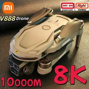 Xiaomi V888 드론 5G GPS 8K HD 트리플 카메라 광학 흐름 포지셔닝 장애물 회피 사진 RC 장난감 Quadcopter