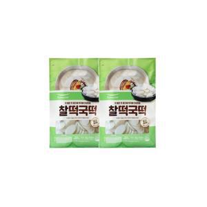 풀무원 찰떡국 떡 2개 1kg 설날 사리 떡국 만두국