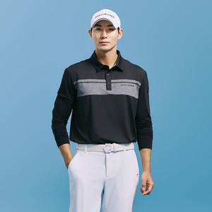 [챌린저](대전신세계) 남성 배색 포인트 냉감소매 카라 긴팔 썬가드 티셔츠