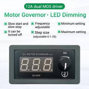 ZK-MGP DC 5-30V 12A 360W 속도 조절 PWM DC 모터 컨트롤러, 6V 12V 24V 슬로우 스타트 슬로우 스톱 모듈