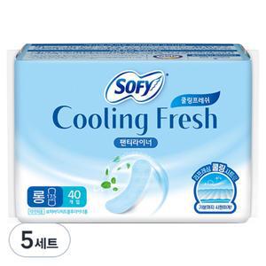 쏘피 쿨링프레쉬 바디케어 팬티라이너 롱 5세트 40매입