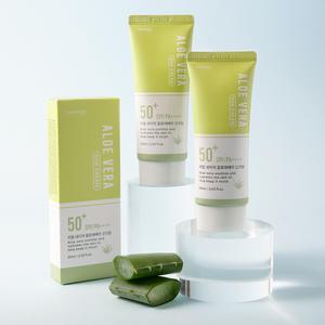 리얼 네이처 알로에베라 선크림 60ml 2개 SPF50+ PA++++