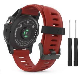 MoKo 밴드 Garmin Fenix 3/Fenix 5X와 호환 부드러운 실리콘 교체 시계 밴드 핏 3 HR/Fenix 5X/5X Plus/D2