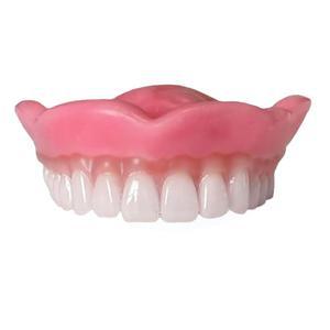 열과 착용감 NowDenture - 프리미엄 즉각적인 상부 틀니 미국산, 실제 치아, 맞춤형 착용 가정에서 빠른 결과를 위해 인상이 필요 없음 사이즈 트레이가 포함된 전체 키트 중간 크기