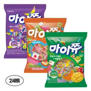 [태암] 크라운 츄잉캔디 대용량 마이쮸 3종 x 2set (총6개)