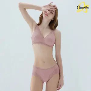오모떼 올데이 에센셜 로지레이스 브라팬티 2종세트/라벤더