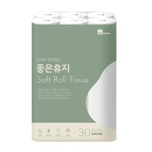 픽앤홈 좋은휴지 100% 펄프 3겹 30롤 30M 롤화장지 휴지 롤휴지 3겹휴지