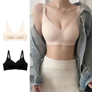 편한 노와이어 뽕브라 부유방 커버 등살 보정 심리스 속옷 밑가슴 여성