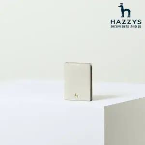 [헤지스ACC] HIHO5F133IV 아이보리 퍼피장식 소가죽 카드지갑