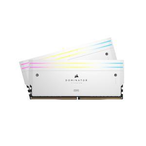 [미국배송] CORSAIR 도미네이터 티타늄 RGB DDR5 RAM 64GB(2x32GB) 6400MHz CL32 인텔 XMP iCUE 호환 컴퓨터 메모리 - 흰색(CMP64GX5M2B6400C32W)