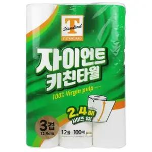 트레이더스 자이언트 키친타월 100매 X 12롤 3겹 키친타올