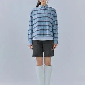 [체이스컬트]여성 크롭 체크 셔츠CERG5463B0DD_JJ