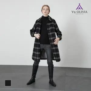 [올리비아로렌][비비올리비아] 체크 싱글 코트_VVCEAYWA151