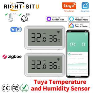 Tuya WiFi Zigbee 3.0 스마트 홈 APP 원격 제어용 온도 습도 센서 SmartLife Alexa Google Assistant 작동