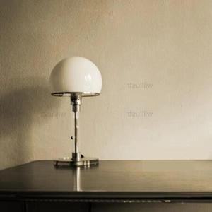 WG24 Bauhaus table lamp Wilhelm Wagenfeld design glass stainless steel classic lighting bedroom stud